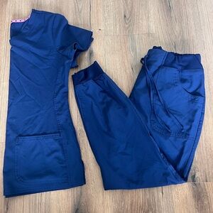 Women's Blue Scrub Set